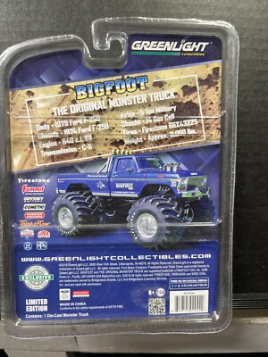 1/64 GREENLIGHT BIGFOOT THE ORIGINAL MONSTER TRUCK 1974 FORD