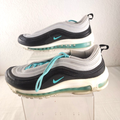 Nike Air Max 97 Platinum Women 9 Shoes Sneakers Aurora Black Green 921733-012
