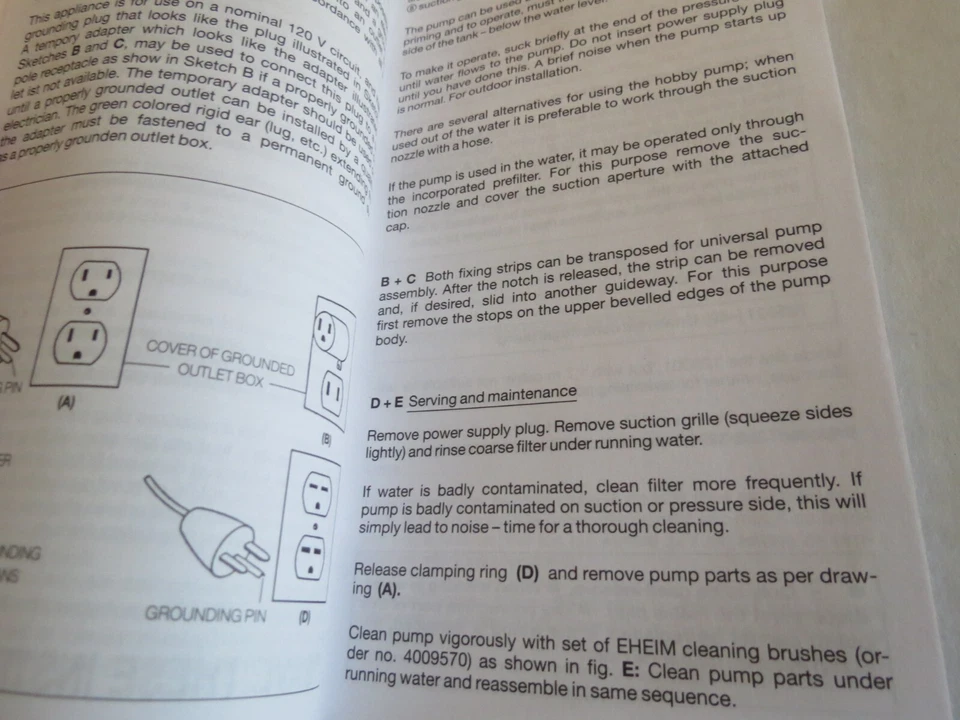 EHEIM 1250/3250 Universal Water Pump Owner's Manual & Parts Guide - V. Good Cond - Image 4 of 4