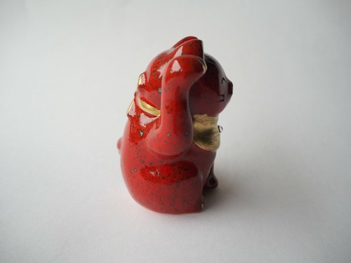 Lucky Cat Ornament Manekineko Good Luck Money Healing Display Japanese pottery - Picture 10 of 22