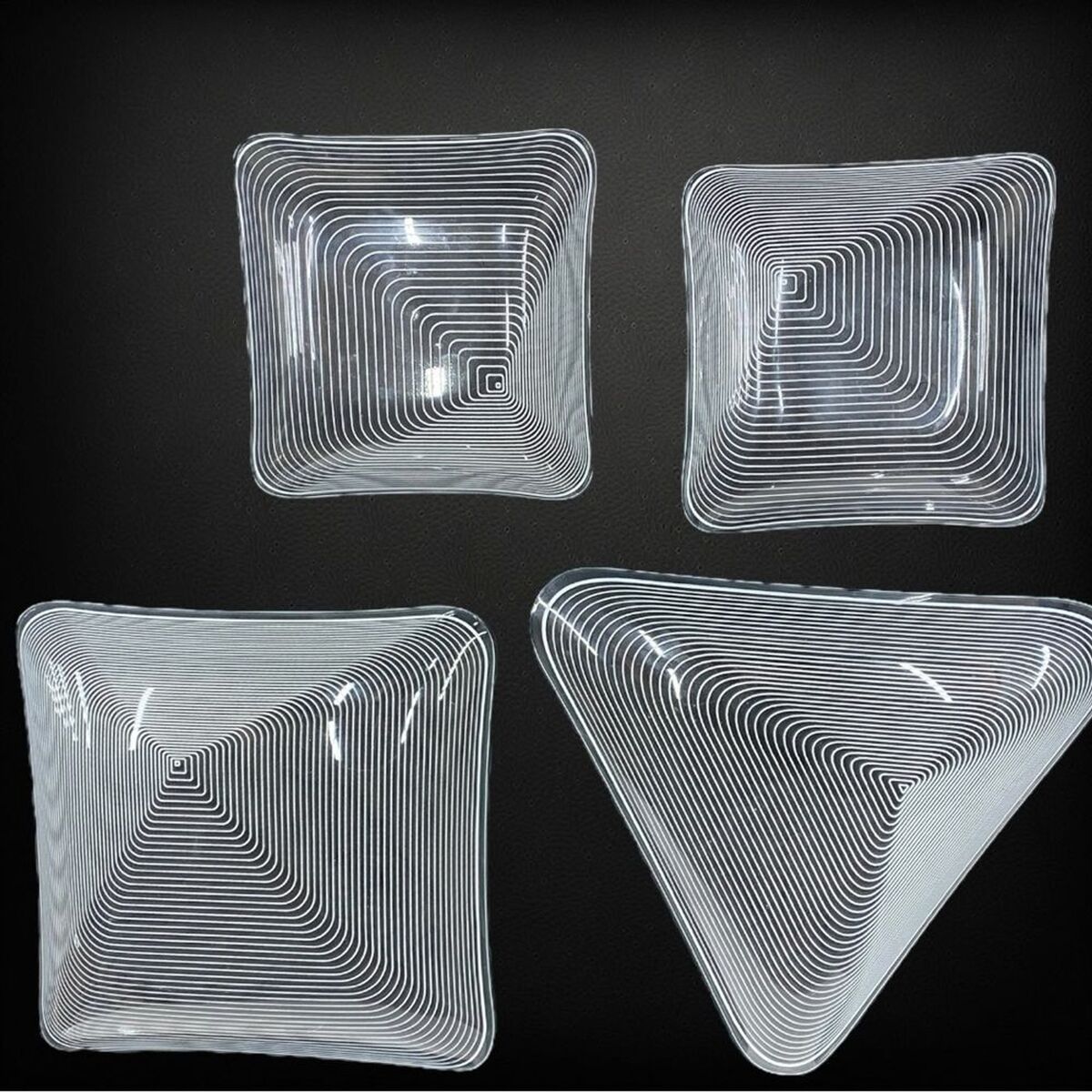 Vintage MCM Lausitzer Glas Kristall OP Bent Art Set of 4 Serving Dishes | eBay Vintage MCM Lausitzer Glas Kristall OP Bent Art Set of 4 Serving Dishes | eBay