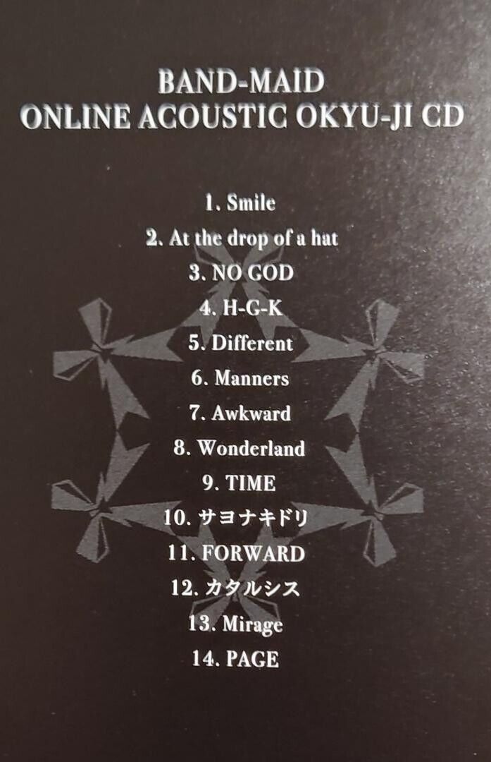 BAND-MAID ONLINE ACOUSTIC OKYU-JI FC limited edition CD Rare BAND-MAID ONLINE ACOUSTIC OKYU-JI FC limited edition CD Rare