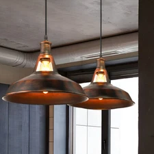 Industrial Farmhouse Barn Single Pendant Light Vintage Ceiling Hanging Fixture