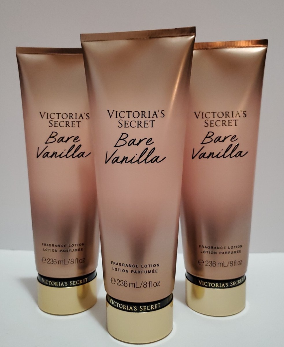 3 PCS SET SET VICTORIA'S SECRET BARE VANILLA FRAGRANCE BODY LOTION