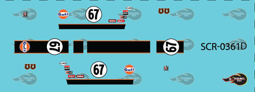 1/64 '67 Camaro Gulf 'Black Stripes' Decal SCR-0361D - Picture 2 of 3