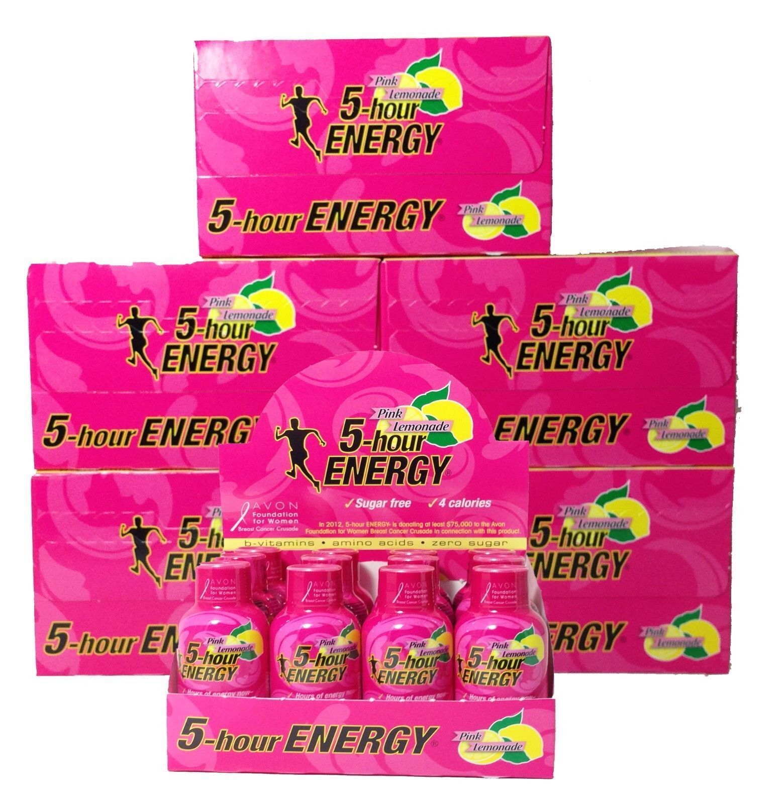5 Hour Energy Pink Lemonade 72 Energy Shots 2oz. Exp 9/2022 New & Sealed