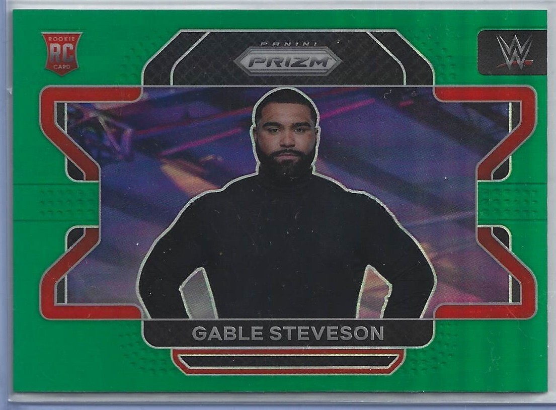 Gable Steveson - #23 - 2022 WWE Prizm - Green Prizm