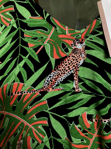 BNWT Sainsburys TU WOMAN Maternity PALM LEAF & LEOPARD PRINT V-Neck Vest Top 16 - Picture 6 of 8