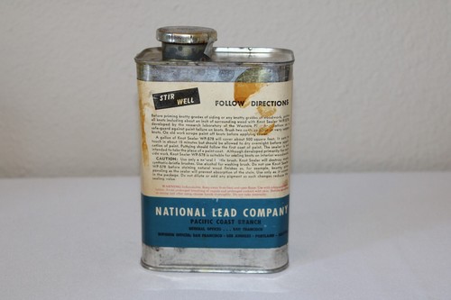 Vintage Dutch Boy Paint Tin Paper Litho Can Knot Sealer Standard Quart - Picture 4 of 12
