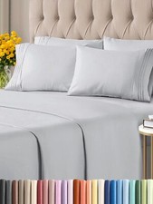 Queen 6 Piece Sheet Set -Breathable, soft and wrinkle resistant -French Gray