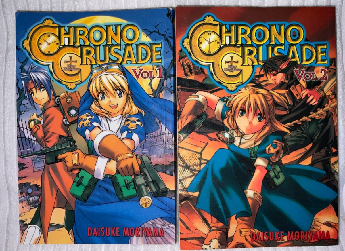 Chrono Crusade volume 1-2 Daisuke Moriyama 2004 1st Printing Manga