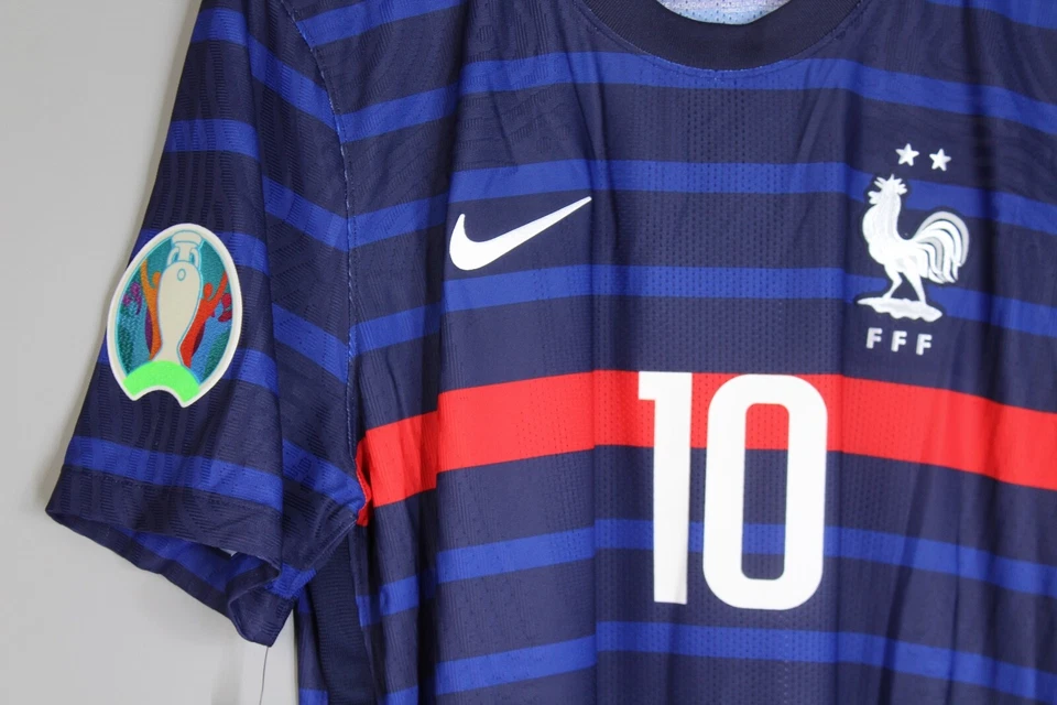 CAMISETA DE FUTBOL LOCAL SELECCIÓN FRANCIA VAPOR 2020 2021 AUTÉNTICA #10 BENZEMA Foto 3 de 4