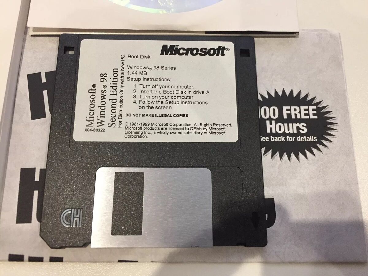 Windows 98 Original Installation CD ROM & Floppy Disk (No Windows 98 Original Installation CD ROM & Floppy Disk (No