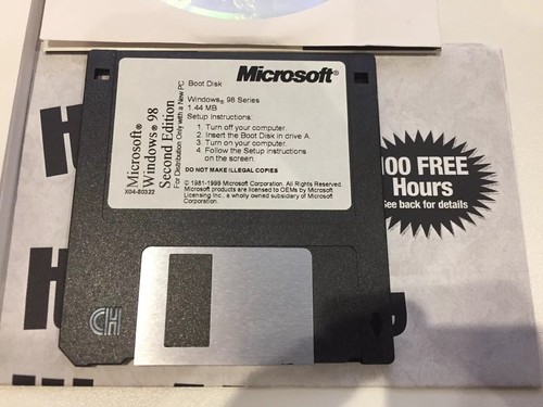 Windows 98 Original Installation CD ROM & Floppy Disk (No Licence Or Serial) X1 - Picture 2 of 7