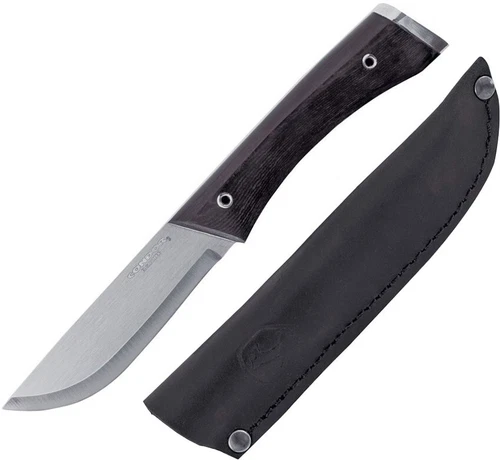 Condor Survival Puukko Fixed Knife 3.88" 1095HC Steel Blade Black Micarta Handle