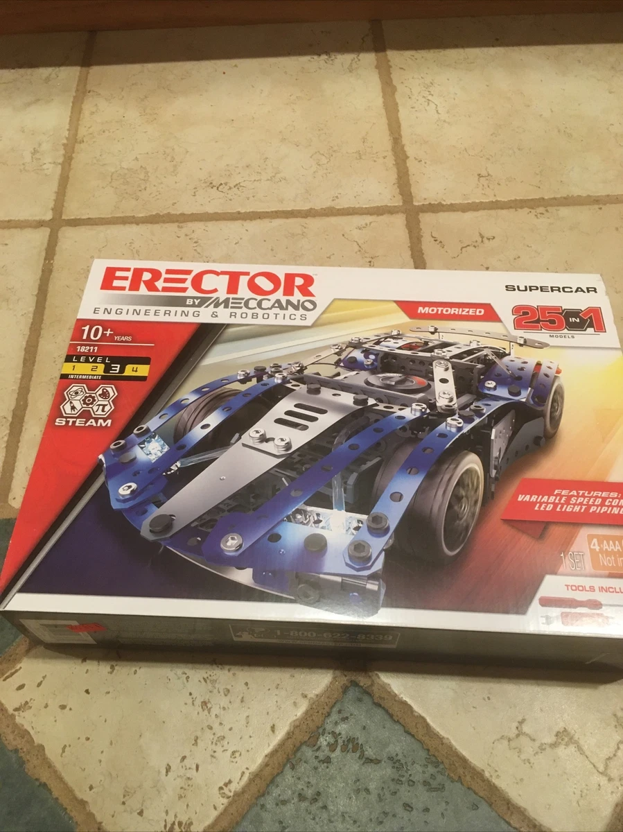 Original Erector by Meccano Supercar Model Vehicle Building Kit