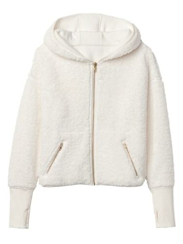 Giacca sherpa reversibile ATHLETA, nuova senza etichette, taglia media, sale marino, prezzo al pubblico consigliato $138 FL SW 2 - Foto 2 di 6