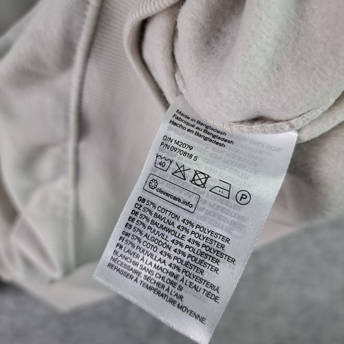 H&M Jumper Mens Medium Beige Crew Neck Pullover Sweater Solid NEW 7224 - Picture 3 of 13