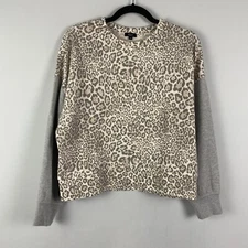 Rails Sweatshirt Alice mixed grey cheetah crew neck pullover top Medium