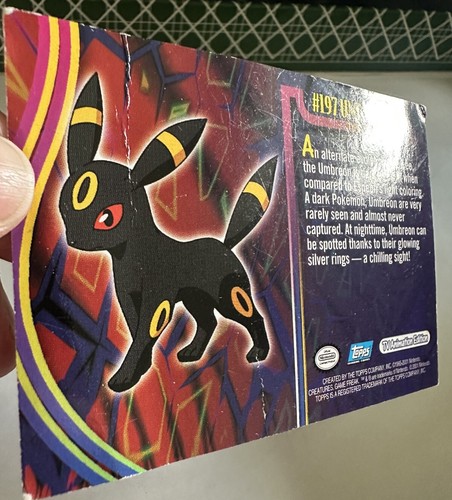 Pokémon 2001 Topps Umbreon #197 raro difícil de encontrar - Imagen 4 de 6