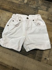 Vintage Levi's Cinched Waist Pink Jean Denim Cuffed Shorts Toddler Girl 3T