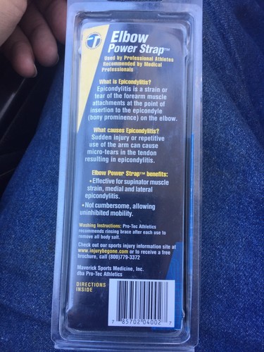 New In Package Pro-Tec Elbow Power Strap Size Large 11-13” - Picture 3 of 4