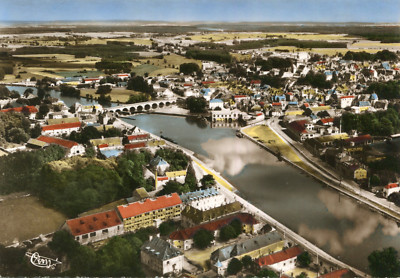 GRAUE Karte Luftaufnahme der Saône und der Kais Mavia und Villeneuve 