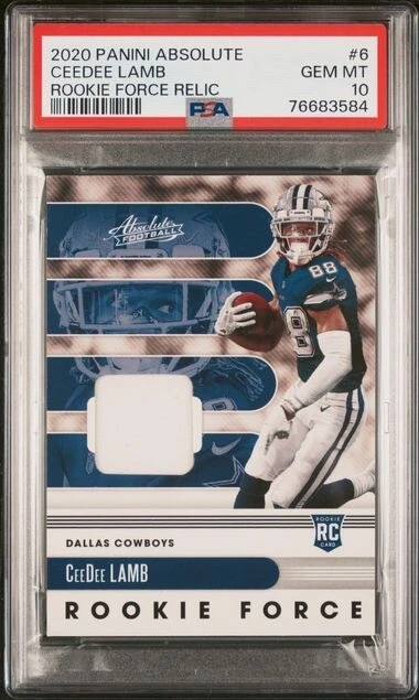 CeeDee Lamb Panini Absolute Rookie Force Relics #6 Base