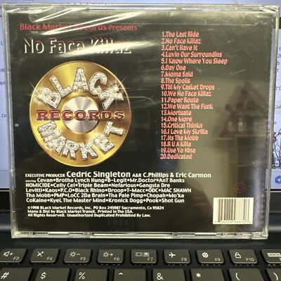 No Face Killaz CD Black Market Records Gangsta Rap Sealed Copy! | eBay