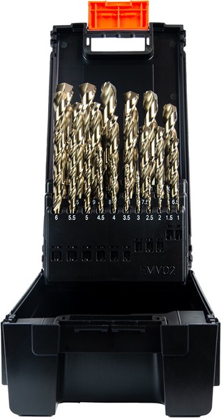 Projahn 25-Tlg. Spiralbohrer-Set Kurz Din 338 Hss-Co 8% Heavy Duty 1-13Mm 0,5Er-image