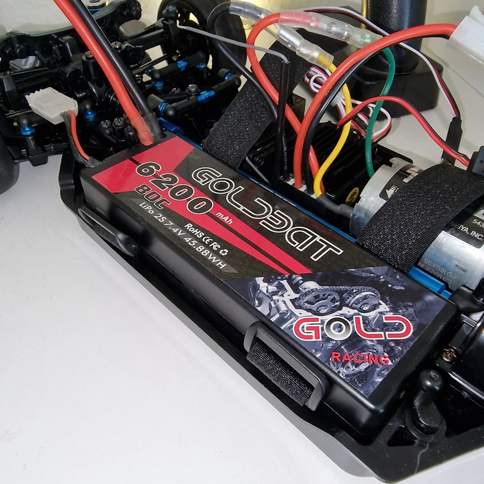 Tamiya TT02 TT02B TT02R TT02S Klettbatteriehalterung - Bild 2 von 4