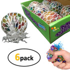 Squishy Mesh Stress Balls 6 Grape Squeeze Sensory Toys Anxiety Relief Fidget NEW