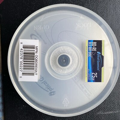 10 Pack New (opened) Blue Ray 25Gb Rewritable DVD and Free