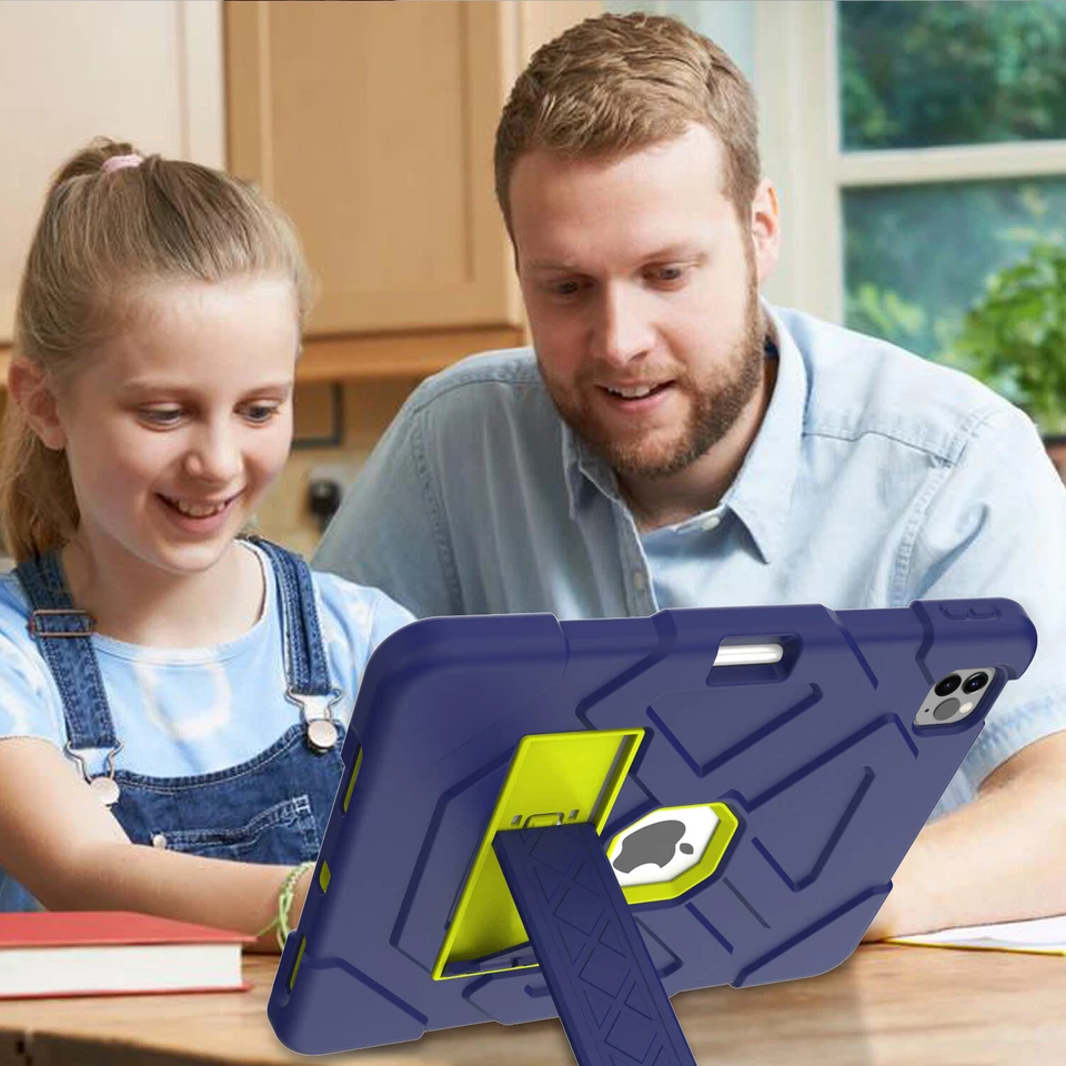 For iPad Air 4th Gen 10.9" Silicone Hybird Rubber PC Stand Kids Gel Case Cover - Image 4 of 4