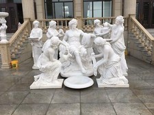BEAUTIFUL APOLLO MARBLE LARGE OUTDOOR DESIGNER EUROPEAN STYLE FOUNTAIN - AUF43