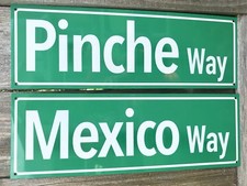 México Pinche Way Aluminio Señales de Vial Combo Mexicano Rd Ave Divertido