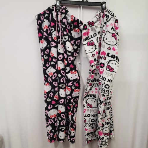 Lot of 2 Hello Kitty Pajama Pants Y2K Sanrio Flannel Warm Teen Pants Fashion