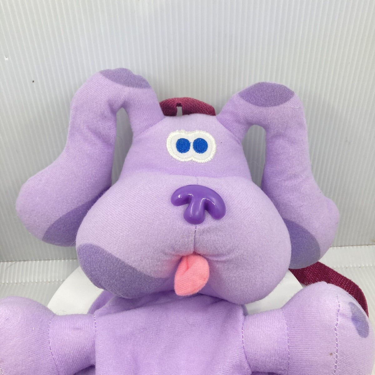 Vintage Blues Clues Magenta Plush Backpack Stuffed Toy Bag Nick Jr