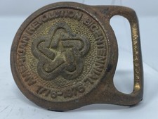 American Revolution Bicentennial Vintage Brass Belt Buckle 1776-1976
