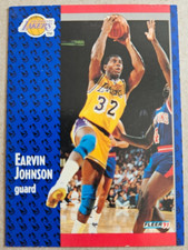 MAGIC JOHNSON, Los Angeles Lakers, 1991-92 Fleer #100, Hall of Fame, 3 MVPs