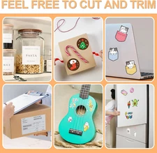 Printable Sticker Paper for Inkjet Printer, 150 Sheets 8.5" X11'' Matte Stick...