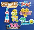 Die Cut Summer - Pool - Tropical - Farm - Ocean Themed Title Scrapbook Pages