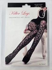 Yelete Killer Legs Fishnet Pantyhose Stocking  Enchanted Art Deco One Size