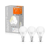 3 X Ledvance LED Smart+ Tropfen 4,9W = 40W E14 Matt 2700K Dimmbar App Alexa Wifi