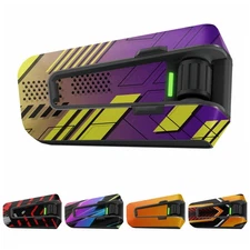 Matte Wrap Sticker Cover x1 For Cardo Packtalk Edge Device Orange Purple