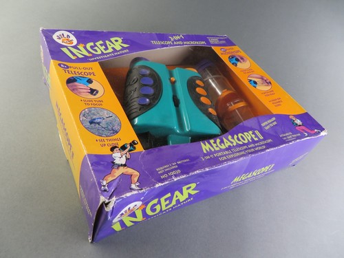 Wild Planet I.N. 1994 Juego de MEGASCOPIOS Gear 2 en 1 Microscopio y Telescopio Nuevo en Paquete - Imagen 2 de 7