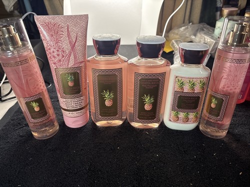 Bath & Body Works PINK PINEAPPLE SUNRISE 11 PC Lot Mist + Cream + Soap + Lotion - Picture 6 of 12