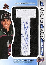 2022-23 SP Game Used Draft Day Marks Rookies Dylan Guenther 07/35