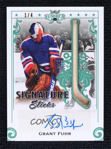 Grant Fuhr [Emerald] #SS-GF1 2021 Leaf Lumber Signature Sticks card