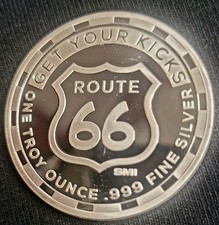 1 oz Silver Round - Get Your Kicks on Route 66 BU ?? 109.65 per troy oz